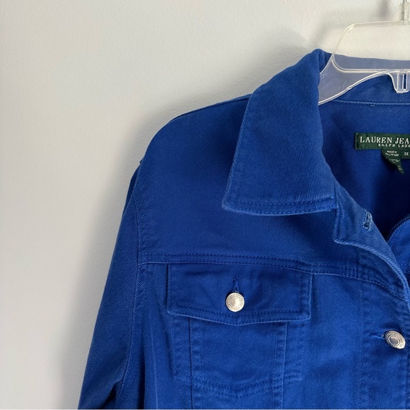 Vintage Ralph Lauren Lauren Jeans Co. blue cotton blend denim trucker jacket - Picture 2 of 6